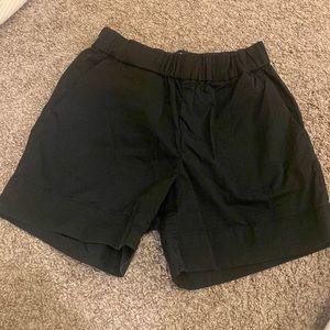 Black High waisted cotton everlane shorts